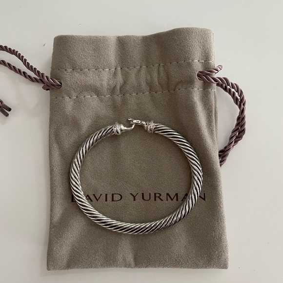 David Yurman Buckle Classic Cable Bracelet 5mm w Diamonds - Picture 5 of 6